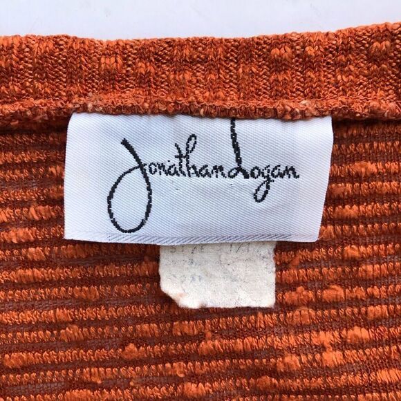 VTG 70s Jonathan‎ Logan Ginger Brown Woven Midi Dress Cardigan Set USA Made 4/6 - Picture 8 of 10